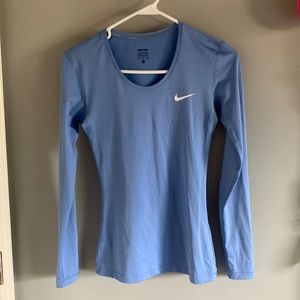 Nike Size Small Blue Workout Long Sleeve